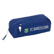 FC Barcelona 長方形鉛筆盒，附彈性背帶，1格收納空間，拉鍊式開合，開學季文具收納袋 - 三重 Peq - 20CM - 查看 1