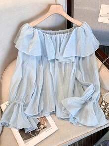 Women Tops - Blue - View 6
