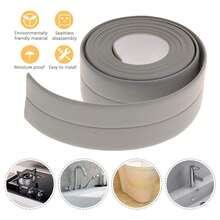 1入 浴室淋浴洗手台浴缸密封條膠帶 PVC 自黏防水防霉牆貼，適用於廚房檯面、浴室、洗手台、浴缸、馬桶，白色-棕色-灰色 - 防黴貼 - 查看 5
