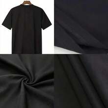 Camia de Algodón con Frase Sarcástica Divertida: "Cuando Dios Me Creó, Sonrió y Dijo".Camia Gráfica para Hombre y Mujer, Tallas S-5XL, Transpirable y Cómoda. - Negro - Ver 7