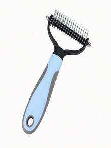 1pc Pet Grooming Brush, Dog & Cat Deshedding Tool, Undercoat Rake For Removing Loose Hair - View 4
