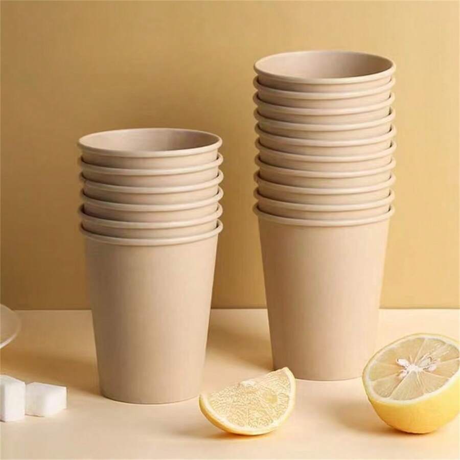 Cốc giấy Kraft chuyên dụng cho nhà hàng - Cốc dùng một lần đựng đồ uống nóng và lạnh - Thích hợp cho tiệc tùng, sự kiện và doanh nghiệp nhỏ - Đồ dùng bàn ăn, cốc trà, cốc uống nước dùng trong gia đình và thương mại, đồ dùng du lịch, cắm trại, đồ dùng tiệc tùng