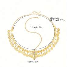 1 pieza Cadena para la cabeza brillante, Tocado nupcial con strass, Cadena para la cabeza de estilo bohemio, Adecuado para fiestas, bodas, fiestas - Multicolor - Ver 4