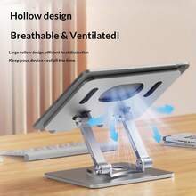 Aluminum Alloy Folding Heat Dissipation Rotating Game Live Streaming Stand, Desktop Lifting Tablet Stand - View 2