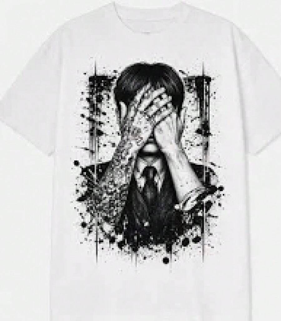 Camiseta gráfica en blanco y negro inspirada en la gira ARIRANG de Jungkook, blusas de mujer, blusas elegantes para damas. - Blanco - Ver 1