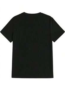 ¿Sabes qué más es impresionante? Camiseta Transpirable y Absorbente de Humedad para Hombre - Cuello Redondo, Manga Corta, Ajuste Cómodo, Perfecta para Uso Casual y Viajes Diarios - Negro - Ver 3