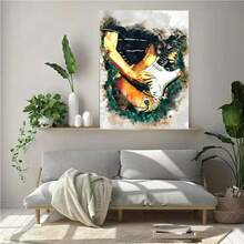 5D Diamond Painting Kit With Guitar Player Pattern, Full Round Diamond Painting, Home Decor Handcraft Gift - View 11
