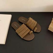 Women Slides - Beige - View 8