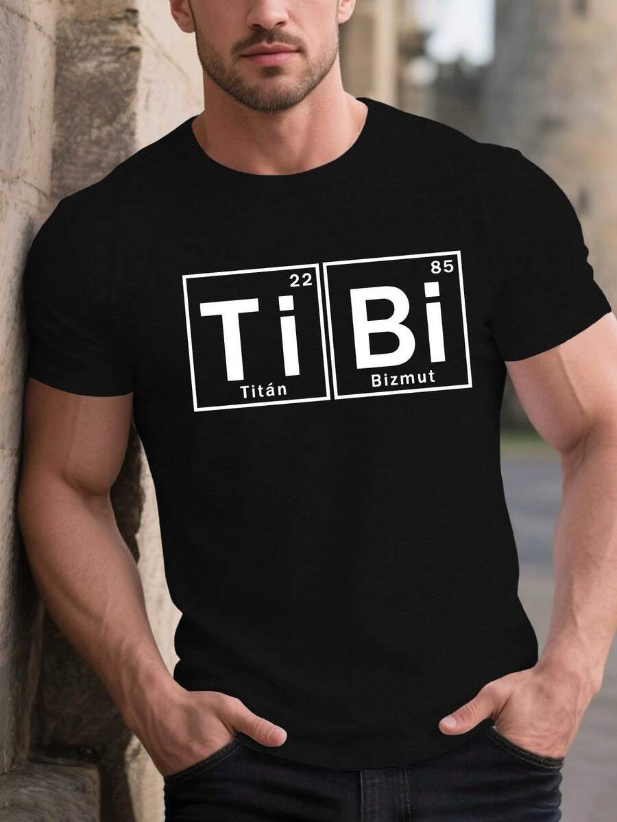 Camiseta humorística de talla grande para hombre, estilo streetwear - Negro - Ver 1
