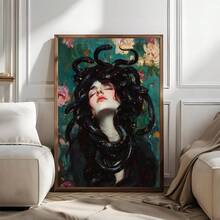 1pc Canvas Wall Art, Framed Wall Decor, Victorian Snake Head Art, Greek Mythology Wall Art, Gothic Home Decor, Snake Goddess Art Print, Eye-Catching Living Room Bedroom Decor, Unique Housewarming Gift, Snake Head Art Print, Home Decor, Room Decor Aesthetic, Dorm Decor, Bedroom Decor, Living Room Decor, Bathroom Decor, Kitchen Decor, Dining Room Decor, Apartment Decor, Housewarming Gift, Office Decor, Holiday Decor - A - View 10