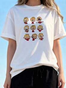 1 pcsVintage Calvin & Hobbes T-Shirt, Calvin Faces, Cartoon T-Shirt, Calvin And Hobbes, 90s Retro T-Shirt, Unisex180g Algodón 100% - Blanco 3 - Ver 8