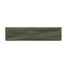 1pc Minimalist Solid Color Knitted Ribbed Elastic Headband, Narrow Sports Yoga Hairband Unisex, Casual Polyester Fiber - Multicolor - View 13