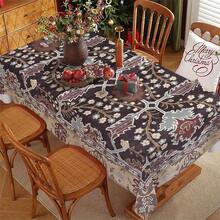 1pc, Home Decor, Bohemian Pattern Printed Tablecloth, Rectangular, Machine Woven, Suitable For Home Kitchen Dining Room, Party Dinner, Picnic Camping, Date, Wedding, Theme Party Decoration, Indoor And Outdoor Use - Multicolor - View 9