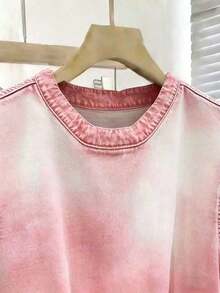 Nueva camiseta de manga corta con bloques de color y rayas, ropa de primavera/verano - Multicolor - Ver 3