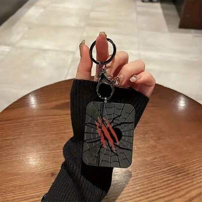 Ốp tai nghe hình vuông in hình móng vuốt mạng nhện đen, thiết kế dập nổi 3D cá nhân hóa, tương thích với Apple 1/2/3/Pro, ốp bảo vệ tai nghe độc đáo.