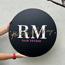 Custom 3D Acrylic Business Logo Sign: Boutique Salon Decor, Custom Round Acrylic Business Logo Sign | 3D Office Wall Decor, Custom 3D Acrylic Logo Sign, Business Signboard, Custom Acrylic Business Logo Sign | 3D Wall Decor, Custom Business Logo Sign For Flowers Shop, Wall Salon Signage, Acrylic Sign For Office - Multicolor - View 16