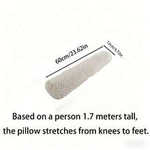 Plush Long Leg Pillow For Women, Pregnancy Side Sleeper Cylindrical Pillow, Removable & Washable Memory Foam Round Pillow, Neck Pain Relief Cervical Pillow, Cylindrical Pillow, Removable Pillowcase, Sleep Neck Pillow, Velvet Polka Dot Birthday/Holiday Gift - Grey - View 12