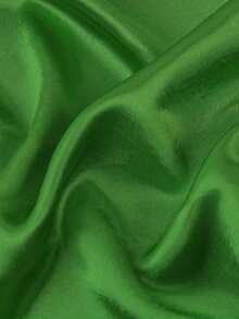 1 pezzo Raso di lino attorcigliato, tessuto di fodera per abiti, materiale in raso di seta imitazione - verde - Visualizzare 1