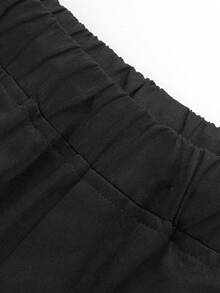 2pcs Celana Pendek Kargo Kasual Musim Panas untuk Remaja Laki-laki, Motif Bahasa Inggris, Saku, Cocok untuk Olahraga Luar Ruangan, Musim Semi/Musim Gugur - Hitam - View 8