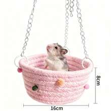 Ổ ngủ cho chuột hamster, võng mùa hè, xích đu, nôi treo nhỏ, thích hợp cho chuột nhảy, chồn, giường chơi cho thú cưng nhỏ. - Xem 2