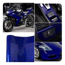 Hot-Selling PET Forged Carbon Fiber Color Change Sticker, Glossy Black Center Console Interior, Rearview Mirror, Full Body Wrap Film - 30*150CM - View 9