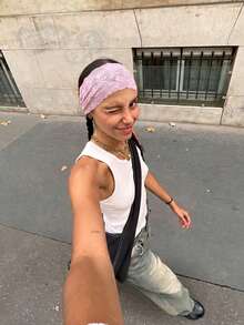 1-2 piezas Diadema de mujer de moda con estampado floral de encaje suave y antideslizante, accesorio para el cabello elástico para yoga y deporte, versátil para uso diario - Multicolor - Ver 5