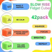Slow Rebound Stress Ball, Mini Elastic Toy, Colorful Square Stress Ball, Sensory Stress Ball, Stretch Toy, Suitable For All Ages, Classroom Reward Prize, Party Gift, Perfect For Halloween, Christmas And Easter - Multicolor - View 4