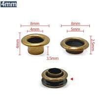 50/100sets 4/4.5/5/6/8/10mm Brass With Washers Grommet Repairing Round Eye Rings For Shoes Bag Clothing Skin Belt Hat - A - View 17
