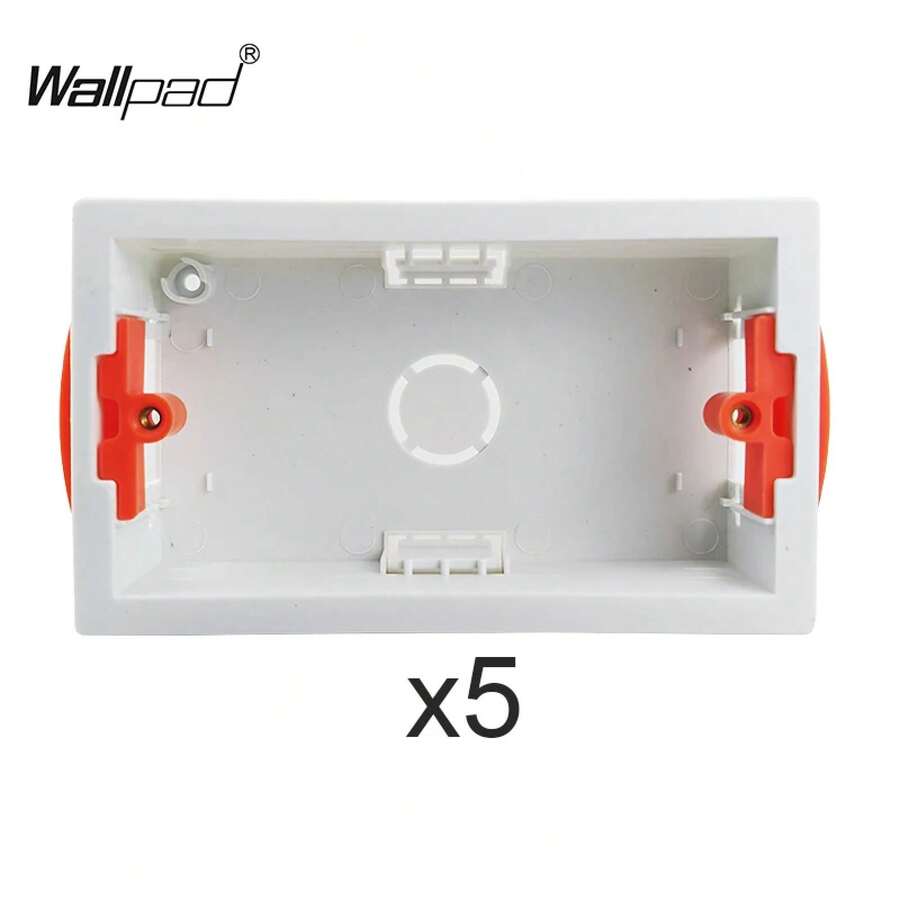 1 And 2 Input Drywall Switch And Socket Junction Box, 35mm Depth, UK Standard Wiring Box, Drywall Repair Box, Wall-Mounted Wiring Box, Pre-Flush Box For Plug - Beige - View 1