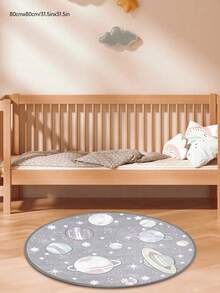 1pc High-Quality Velvet Baby Room Decor Carpet, Children's Area Rug, Soft Playroom Mat, Machine Washable, Multiple Sizes Available, Sports Themed Decorative Carpet - Multicolor - View 4