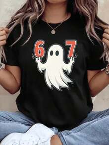 Suave, transpirable y ligero para comodidad durante todo el día. Divertida camiseta con estampado del número 67 para hombres y mujeres - Estampado 67, corte holgado, 100% algodón, cuello redondo, manga corta, ropa casual, regalo de cumpleaños - Ropa unisex con temática de edad divertida, camiseta Freedom, disfraz de Halloween, Navidad, camiseta divertida, camiseta con estampado - 220g. Cuello redondo clásico con un corte relajado que favorece todas las formas del cuerpo y es fácil de combinar con jeans, pantalones cortos y leggings. - Negro - Ver 7