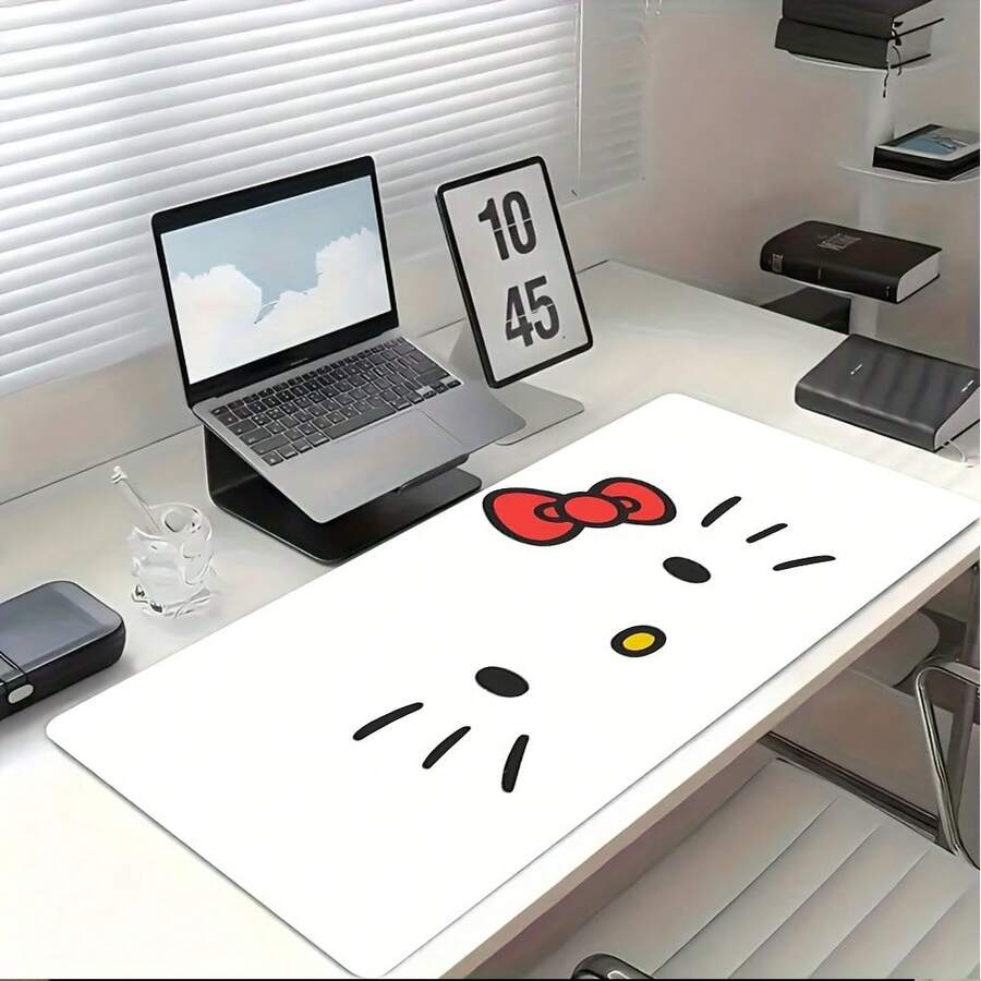 1pc Gaming Mouse Pad, Non-Slip Rubber Base, Washable Desk Mat, Fun Design, Suitable For Office, School, Home Decor And Gaming Scenes - E - View 1