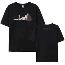 Camiseta CUNTISSIMO MARINA PRINCESS OF POWER Álbum 2025, Camiseta de Algodón de Manga Corta para Verano, Ropa de Mujer, Camiseta con Estampado Gráfico - Negro - Ver 1