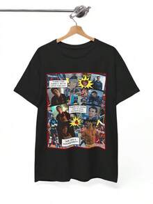 DC Vigilante Adrian Chase Unisex T-Shirt, Fun Graphic Tee, Vintage Inspired, Gift For Fans, Casual Wear, Comic Style For Everyday Wear. Individually Packaged - 黑色 - 查看 6