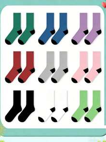 1 Pair Personalized Customized Black Knitted Comfortable Romantic Face & Heart Print Socks, Suitable For Anniversary/Gift Occasions, Unique Gift, Creative Photo - Multicolor - View 7
