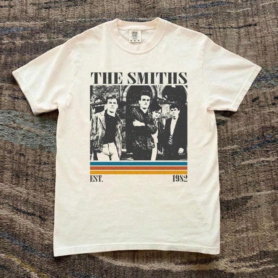 Camiseta TheSmith, Camisetas de Algodón Premium ComfortColors, Camiseta Gráfica Thesmiths, Camisetas de Banda, Camisetas Gráficas Retro, Regalos, Playeras de Mujer - Blanco 8 - Ver 1