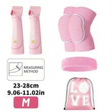 HYL SPORTS 1Set/6PCS - Volleyball Training Gear Set, Including 1Pair Extended Arm Sleeves & 1Pair Knee Pads & 1 Piece Headband & 1 Piece Storage Bag, Thickened Sponge Pads, High Elastic, Unisex Fit For Volleyball Training, Sports Enthusiasts - Multicolor - View 15