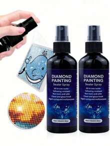 Bình xịt niêm phong tranh đính đá nâng cấp - Keo dán tranh đính đá khô nhanh trong 30 phút, giữ tranh đính đá cố định và bóng loáng, phụ kiện và dụng cụ tranh đính đá, dễ sử dụng, không cần quét (1 gói) - Xem 9
