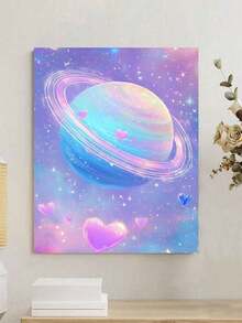 夢幻星球愛心星系 DIY 數字油畫手工藝 成人居家裝飾 40x50cm/16x20in 節日禮物 - 套裝 - 查看 3