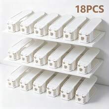 18PCS Stackable Shoe Storage Separators, Dual Color Design, Space-Saving Plastic Shoe Rack Organizer For Home Wardrobe Entryway Bedroom Dorm - View 5