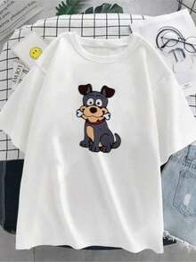 Camiseta de Mujer con Estampado de Oso Kawaii, Manga Corta, Deportiva, Estilo Harajuku, Verano, Anime Japonés, Camiseta Y2K |   Diseño exquisito |   Suelto y cómodo |   Fácil de combinar | - Blanco - Ver 8