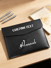 1 pieza Carpeta de negocios A4 con hebilla, adecuada para profesionales de negocios. Bolsa de documentos gruesa perfecta para uso de oficina, con textura suave y maletín de moda. 26 letras - Multicolor - Ver 12