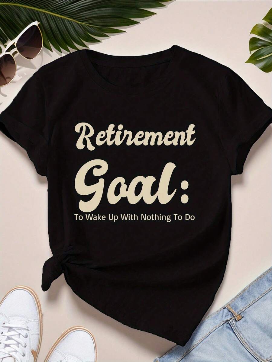 Camisetas de Algodón Oversize para Mujer 2026, Camiseta Cómoda para Mujer, Top de Manga Corta Sencillo y Suave para Uso Diario - Negro - Ver 1