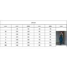 Mono nuevo para mujer de lino con tirantes cruzados, cordón ajustable y pantalones anchos - Azul - Ver 4