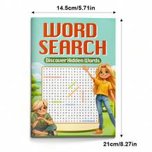 Vocabulary Search Puzzle Exercise Book, Paper Learning Activity Notebook For Word Recognition, Attention Training, Visual Scanning And Quiet Desk Learning, Suitable For Home Study, Classroom Practice And Travel Use - 視覺詞彙搜尋 - 查看 11