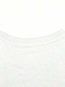 short-sleeveCamiseta de algodón de talla grande para mujer, ideal para el verano. Camiseta de algodón puro para mujer con diseño de guitarra de estilo country, ajuste cómodo. El material absorbe el sudor, es suave y agradable al tacto. Blusas Bonito 100% Algodón - Blanco - Ver 4