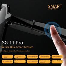 Kính thời trang Bluetooth cảm ứng mới, cuộc gọi âm thanh nổi HD, chất lượng âm thanh HIFI độ trung thực cao, tròng kính bảo vệ quang học chặn 98% tia UV và chắn ánh sáng xanh hiệu quả, bảo vệ mắt, pin chất lượng cao tích hợp, thời gian đàm thoại/nghe nhạc liên tục 8 giờ, đa năng cho đi lại hàng ngày, lái xe, hoạt động ngoài trời, kính thông minh đa chức năng thời trang. - Xem 5