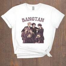 Inspired T-Shirt Bangtan Boys BT S  Tee Fan Art Shirt  Merch Gift Outfit Fashion Apparel For Army FansPlayeras De Mujer Algodon Blusas Frescas Para El Calor Blusas Dama Playeras De Dama Playeras Mujer Blusa Blanca Playeras Basicas De Mujer Blusas Oversize Para Dama Playeras Oversize De Mujer  Y2k Mujer Verano Camisetas De Mujer Algodón Playeras Para Mujer Blusas Casuales Para Dama Envio Nacional - Blanco - Ver 8