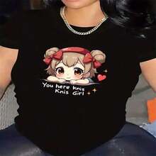 Camiseta Casual para Mujer de 100 Días de Feliz Cumpleaños - Diseño Colorido de 100 Días con Estampado de Globos y Confeti, Top Ligero y Transpirable de Poliéster con Cuello Redondo para Uso Casual y de Celebración, Ajuste Cómodo para Actividades en Interiores/Exteriores, Atuendo para Fiesta de Cumpleaños (Lavable a Máquina) - Camiseta Elegante y Versátil Blanca con Estampado Vibrante de 100 Días, Duradera y de Fácil Cuidado para Uso Diario, Camiseta Divertida para Mujer, Camiseta de Moda para Mujer - Negro - Ver 6