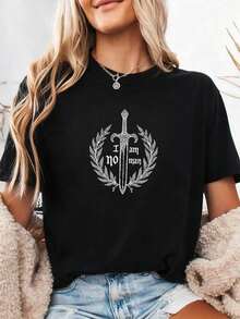 1 pieza Camiseta Vintage Gótica de Lectura, Ropa de Estilo Dark Academia, Camiseta para Poeta, Maestro, Bibliotecario, Fanático, Regalo, Merchandising Literario Booktok (1) 180g Algodón 100% - Negro 2 - Ver 2